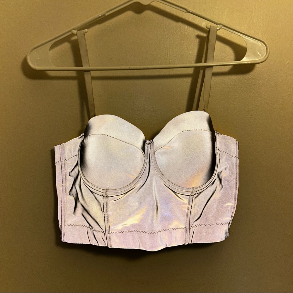 Iridescent Bustier Top